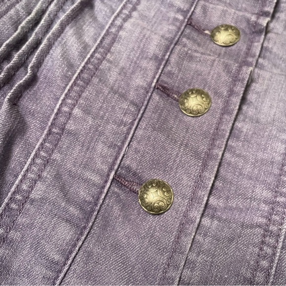 Chicos Platinum ruffle front denim jacket - Picture 8 of 8